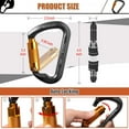 thumbnail image 3 of HOMEYA 30KN Locking Climbing Carabiner Clip,CE Certified Rock Climbing Carabiner,Heavy Duty Carabiners for Climbing,Rappelling,Hunting & Rescue, 3 of 12