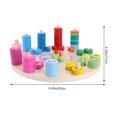 thumbnail image 2 of BEADCEST 1 Set Teaching Clocks for Toddlers Learning Aids Numbers for Kids Multi Colored Wood Material, 2 of 6