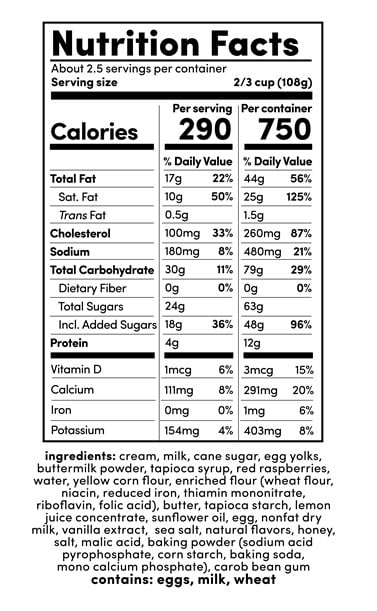Van Leeuwen French Artisan Ice Cream Buttermilk Berry Cornbread, Pure Cane Sugar, 14 oz 1 Count