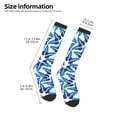 thumbnail image 2 of KLL Blue Butterflies Print Cool Socks Men's Women's Crew Socks Funny Crazy Novelty Stockings, 2 of 6