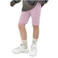 thumbnail image 2 of Afuyipoi Girls Slim Shorts Size 10-12,Comfortable Breathable Summer Stretch Waist Shorts Pink, 2 of 4