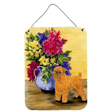 Carolines Treasures SS8543DS1216 Brussels Griffon Aluminium Metal Wall or Door Hanging Prints, 16" x 12", Multicolor