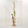 thumbnail image 5 of Kings Brand Furniture Freestanding Metal Hall Tree Coat Rack Stand with Umbrella Holder for Entryway Hanging Clothes, Hats, Bags (Gold), 5 of 5