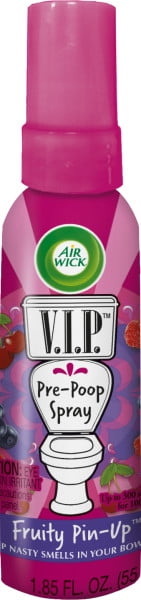 Air Wick VIP Pre-Poop Toilet Spray, 1.85oz, Berry Luminary Scent, Up to 100 Uses, Travel size, Contains Essential Oils