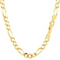 thumbnail image 1 of 10k Yellow Solid Gold Figaro Chain Necklace, 5.0mm, 24", 1 of 1