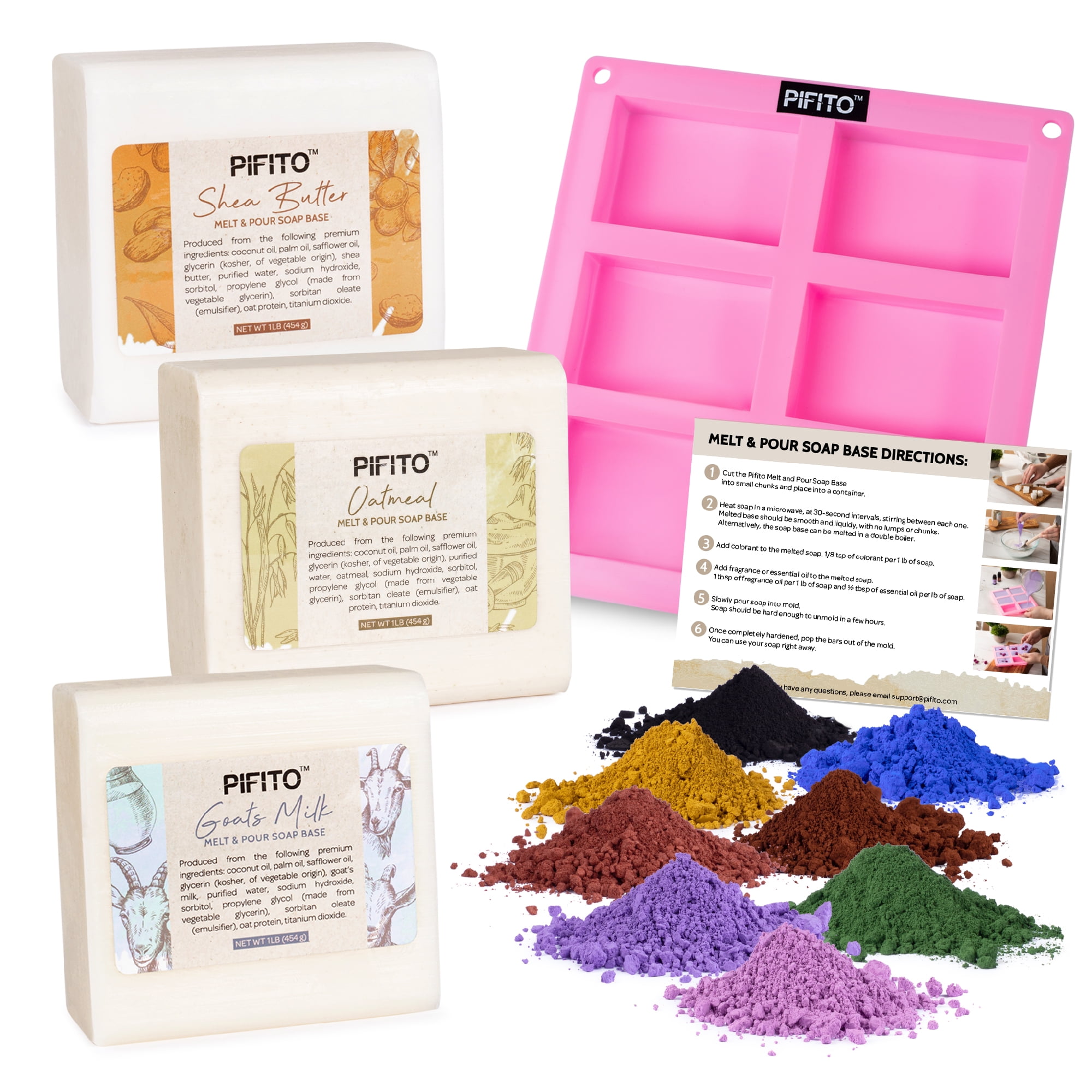 Soap Making Kit for Adults, Make Your Own Soap with Melt and Pour diy  Natural Soap supplies; 6 Essential Oils, Silicone Soap Mold, Spoon, Dried  Flowers, 2lbs. Shea Butter Soap Base, 4 Colors, 9 Labels : Arts, Crafts &  Sewing 