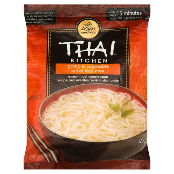 Thai Kitchen Gluten Free Gluten Free Garlic & Vegetable Instant Rice Noodle Soup, 1.6 oz Bag