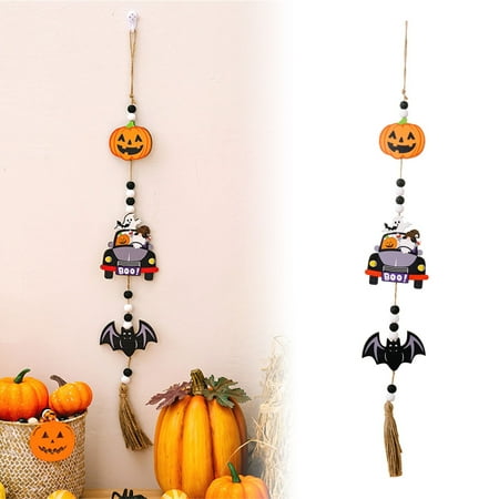 

Zhiui Kitchen Hook Halloween Hanging Home Party Festival Decoration Beads Witch Pumpkin Bat Pendant Utensil Hanger