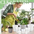 thumbnail image 6 of 24 Pcs 3/4/5/6/7/8/9/10 Inch Large Size Clear Nursery Pots Variety Pack Plant Pots with Drainage Holes Planters for Indoor Plants Flexible Transparent Plastic Plant Bottle Succulents, 6 of 6