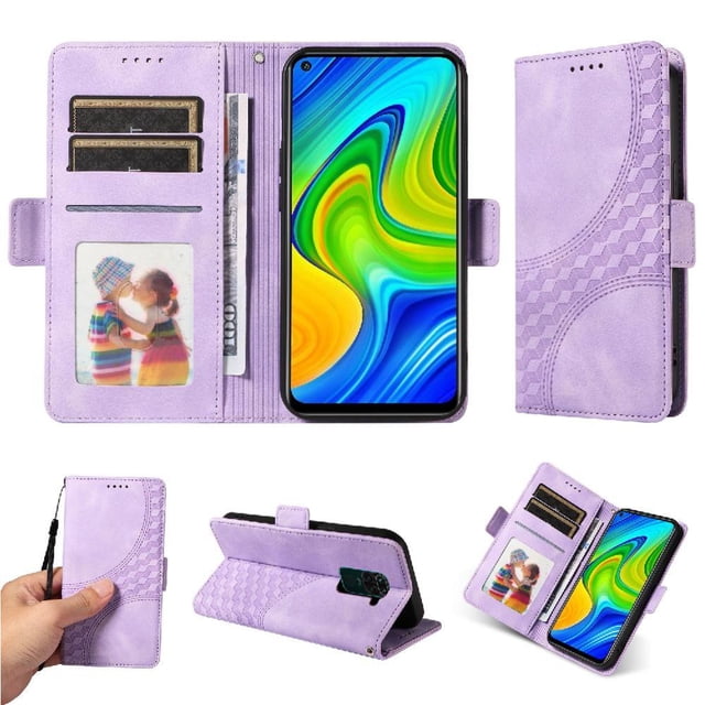 Funda GANGXUN para Xiaomi Redmi Note 9 4G con diseño acolchado elegante, cuero PU, protección total y ajuste preciso