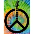 thumbnail image 2 of Guitar Peace Sign Long Sleeve Tie Dye Tee Shirt - Saturn, 3XL, 2 of 2