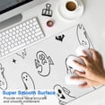 thumbnail image 4 of Long Mouse Pads for Desk,Minimalist Halloween Ghost Pattern Desk Mats on Top Of Desks, Desk Mouse Pad Extra Large with 3mm Non-Slip Base and Stitched Edge for Gaming,Office,Work,Home 31.5x11.8in, 4 of 5