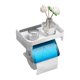 thumbnail image 1 of Paper Towel Holder with Shelf Adhesive Paper Towel Rack Toilet Roll Paper Holder Without Drilling Bathroom Toilet Paper Holder for Kitchen Bathroom, 1 of 5