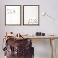 thumbnail image 2 of Stupell Industries Be Still & Know Spiritual Calligraphy Inspirational Painting Brown Floater Framed Canvas Art Print Wall Art, 25 x 31, Set of 2, 2 of 9