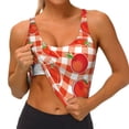 thumbnail image 4 of Lsque Tomatoes And Chili Printed Women'S Sports Bra, Compression, Moisture Wicking, High-Impact Sports Bra For Women,Supportive sports bra-XX-Large, 4 of 9