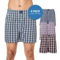 thumbnail image 4 of Badger Smith - Men's Boxer Shorts, Comfortable Cotton Boxers, 100% Cotton Checks Multicolor Boxers For Men, Multi Pack - Small, 4 of 12