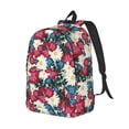 thumbnail image 2 of Balery Beautiful Flower Vintage Canvas Backpack for Men and Women - Large Capacity, Durable Travel Laptop Bag for School, Work, Hiking, and Outdoor Activities, 2 of 7