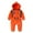 1#Orange51, variant on Byoo Newborn Boy Astronaut Onesie Hoodie Zipper Solid Color Hooded Role-Play Space Jumpsuit Outfit Cozy Warm Bodysuit for Kids