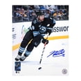 thumbnail image 1 of Nick Schmaltz Autographed Utah Mammoth Stickhandling 8x10 Photo, 1 of 1
