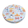 thumbnail image 1 of Balery Cute Shark Fundas de asiento para taburete de bar redondo de tela de terciopelo ajustables que protegen de arañazos y manchas para sillas de 14 a 17 pulgadas.-13 inch, 1 of 7