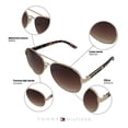 thumbnail image 5 of Lentes de Sol TOMMY HILFIGER Mujer X67060 Outlook Marco de Metal Color Dorado con Filtro 100% UV, 5 of 5