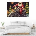thumbnail image 4 of COMIO Santa Claus Riding Motorcycle Tapestry - Festive Home Decor Tapestries for Living Room and Bedroom Decor Santa Motorcycle Scene, 4 of 7