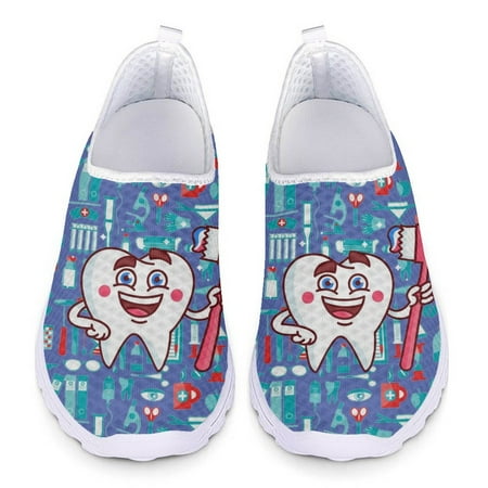 

Kawaii Dental Teeth Nursing Shoes Hospital Dentist Work Walking Sneakers Comfortable Lightweight Flat Mesh Shoes Zapatos Planos