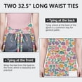 thumbnail image 6 of Pioneer Flower Floral Print Pattern Apron for Women and Men, Cotton Linen Waterproof with Pockets, Adjustable, 33x27 Inch for Kitchen, Gardening, BBQ, Salon, 6 of 6