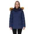 thumbnail image 2 of WenVen Women's Winter Coat Insulated Puffer Jacket Warm Snow Parka with Windproof Hood Navy 2XL, 2 of 13