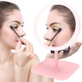 thumbnail image 4 of Espejo de Maquillaje LED BuyWeekMX Carga USB Color Rosa, 4 of 9
