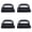 Black*4, variant on 1 Pack Heavy-Duty Scouring Brush with Handle, Non-Scratch Cleaning Scrubber for Kitchen and Bathroom, Powerful Cleaning Tool for Stoves, Pans, and Tiles, 12.5x7.4x6.7 cm (Black)
