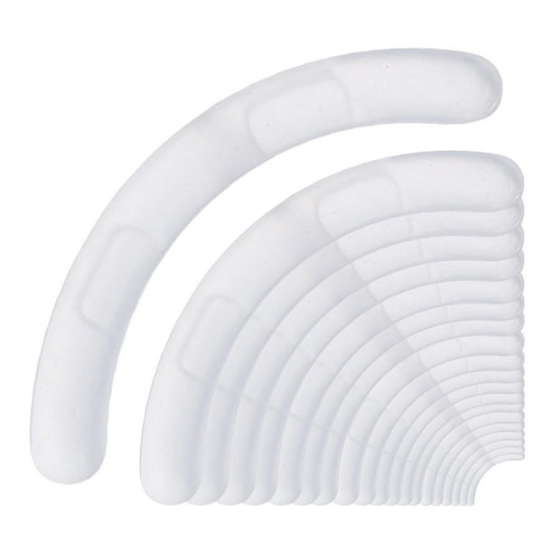 20 recambios de almohadillas de goma para rizador de pestañas portátil estándar transparente
