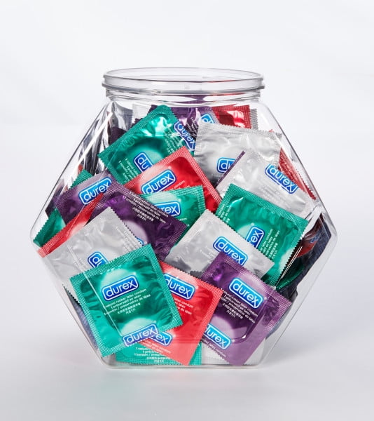 Durex Variety Bulk Condom Fish Bowl Exciting Mix Of Sensation And Stimulation Natural Rubber Latex Condoms For Men Fsa Hsa Eligible 144 Count Walmart Com Walmart Com