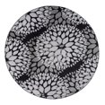 thumbnail image 1 of Modern Floral Circles Design Area Rug 6' 6" Black (6' 6" Diameter), 1 of 2