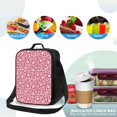 thumbnail image 3 of Bingfone Red Flowers Reusable Insulated Lunch Bag Cooler for Work School Picnic or Travel, 3 of 7