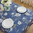 thumbnail image 4 of Premium Floral Vinyl Tablecloth Set - Waterproof Oilproof PVC Table Cover for Rectangle Tables- Heavy-Duty Indoor/Outdoor Use (60" x 70“ Rectangular), 4 of 6
