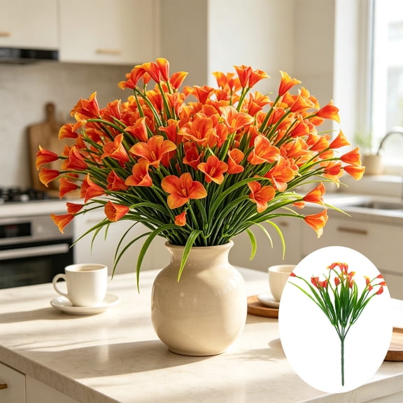 YFGEFTR Realistic Artificial Flowers, 1 Bundles Calla Lily Artificial Flowers, UV Resistant Fake Flowers for Porch/Gardens/ Home/Outdoor Decor (12.2'')