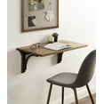thumbnail image 6 of Kate and Laurel Corblynd Wood Wall Mounted Desk, Rustic Brown/Black 30x12x16, 6 of 12