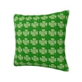 thumbnail image 2 of YFYANG Square Decorative Throw Pillow Case (Without Pillow Insert), Green Shamrocks Pattern Bedroom Sofa Car Cushion Cover, 18"x18", 2 of 9