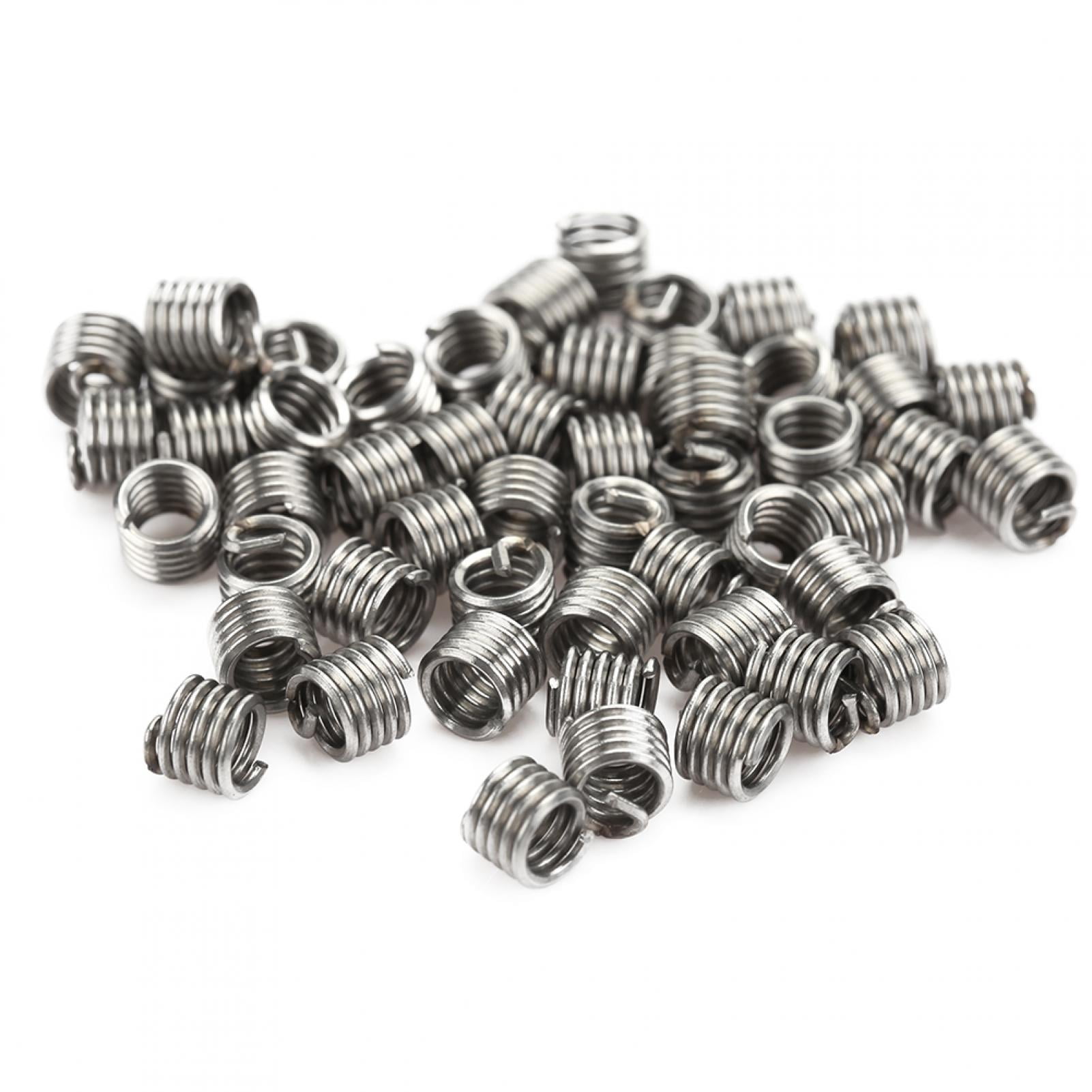 50pcs Stainless Steel Coiled Wire Helical Screw Thread Inserts Kit Imperial 10-24UNC x 1.5D