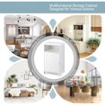 thumbnail image 4 of Small Floor Storage Cabinet/Organizer with Drawer and Door, For Bathroom & Toilet, White, 4 of 8