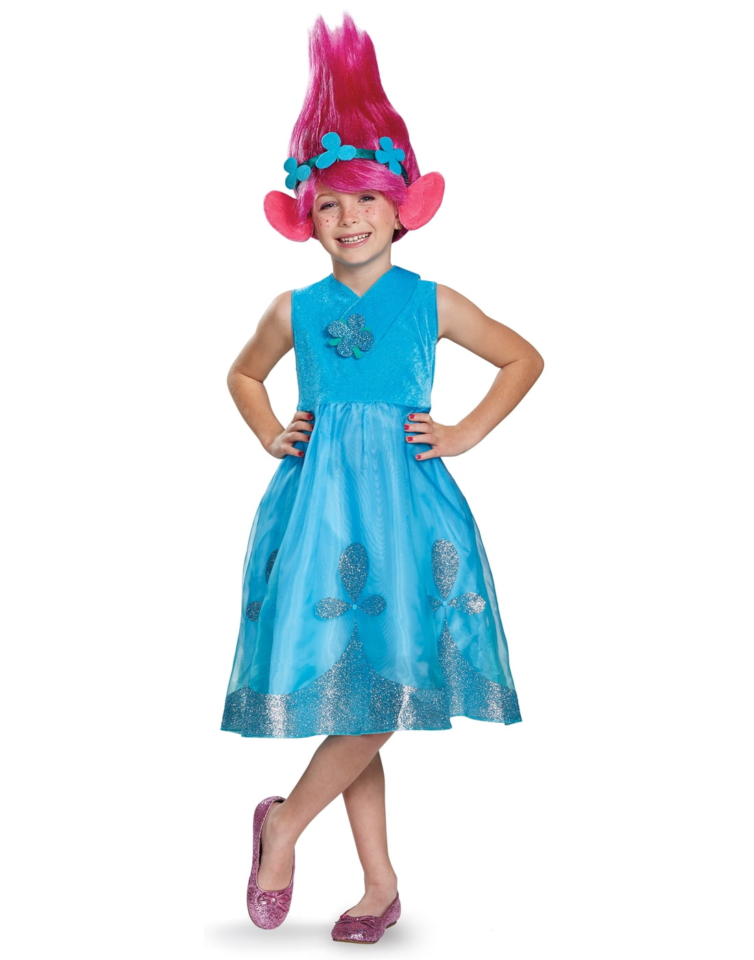 Waruila Trolls Poppy Dress Blue Troll Wig Set for Christmas  Party Trolls Cosplay Costume (Blue, 2-3T) : Clothing, Shoes & Jewelry