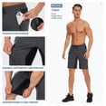 thumbnail image 5 of Hiauspor Men's Loose Quick Dry Shorts with 5 Pockets for Cycling Hiking Fishing Outdoors Grey L, 5 of 7