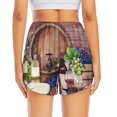 thumbnail image 4 of Running Shorts for Women, Bottle Glass Red Wine Workout Athletic Shorts with Pockets, Lounge Yoga Shorts Women, 4 of 7