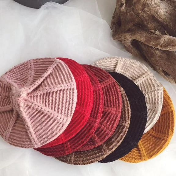 WHAMVOX  Beret Hat for Girls Baby Beanie Children's Kids Wool