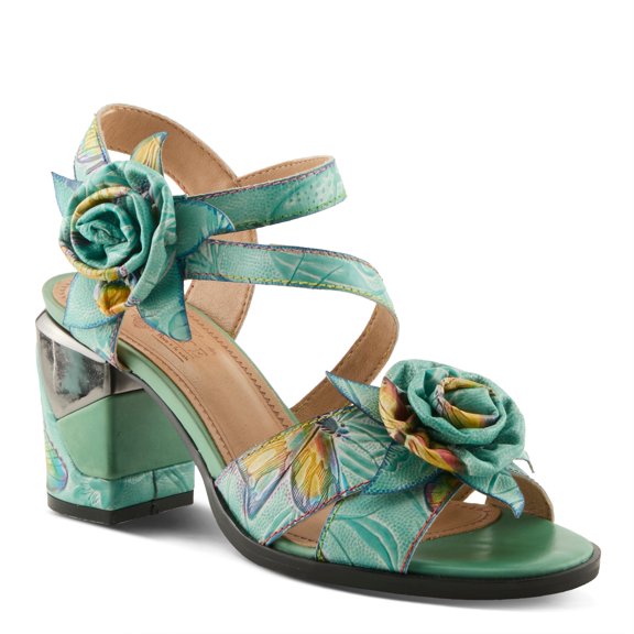 L`Artiste Flowerpower Women’s Dress Sandal with Rosette Detail & Comfort Fit