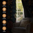 thumbnail image 4 of Tchckioa Blackout Curtains,Retro Floral Printed Thermal Insulated Grommet Window Drapes for Apartment,2 Panels,42x63, 4 of 8