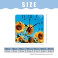 thumbnail image 2 of 10 Inch Wall Clock Battery Operated Square Clock for Office, Kitchen, Outdoor, Living Room,Beautiful Sunflower Field Pattern, 2 of 4