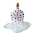 thumbnail image 2 of CBFFDC Robe de Princesse pour Animaux Motif Fraise Ourlet en Maille Gilet pour Chien Col Rond Sans Manches Tulle Fournitures d'Été pour Chien, 2 of 6