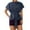 Navy, variant on Women's Summer Short Sleeve Tie Front T-Shirt, Breathable Crewneck Tee for Casual Daily Wear Outfits